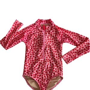 Crewcuts Pink Heart Rashguard SPF 50